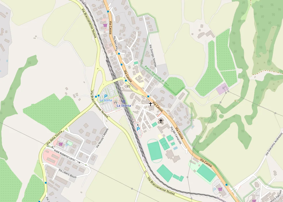 Mappa della zona di Via della Storta 129/131, Roma